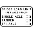 1200x750mm - Class 1 - Aluminium - Bridge Load Limit (Per Axle Group) (R6-17)