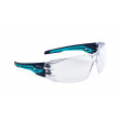 Bolle Safety Glasses SILEX Navy/Aqua Temples CLEAR Lens (SILEXPSI)