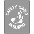 600x450mm - Poly Stencil - Safety Shoes Required (ST1204)