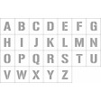 100mm - Poly Stencils - Alphabet A-Z (STA210)