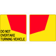 400x400mm - Self Adhesive - Cl.2 - 2 pieces - Do Not Overtake Turning Vehicle (TC400A)