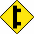 750x750mm - Aluminium - Class 1 Reflective - Side Road Intersection 2 On Same Side Right (W2-13B(R)