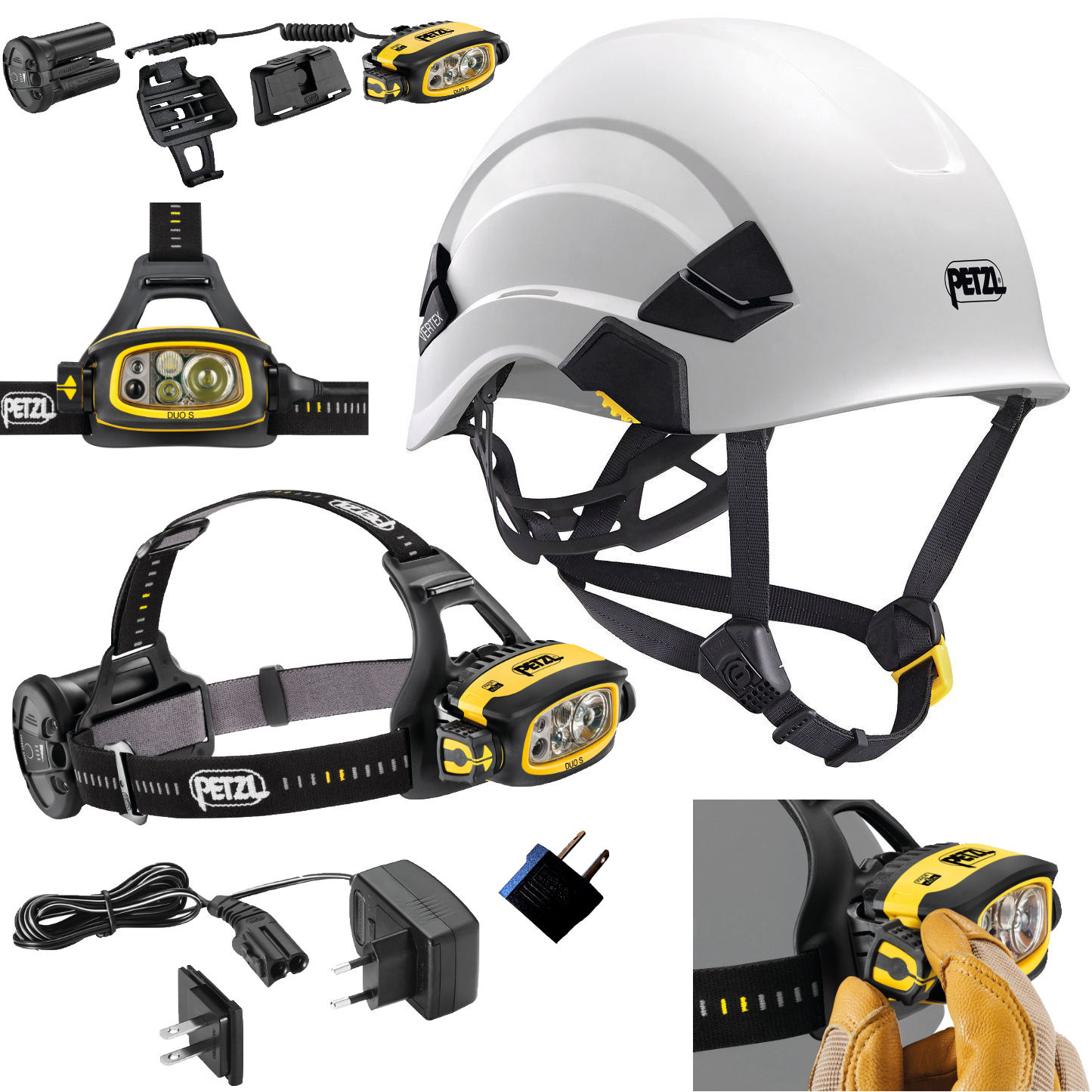 Buy Petzl Vertex White Helmet  DUO S Headlamp online. Height Safety  stockist in Australia.