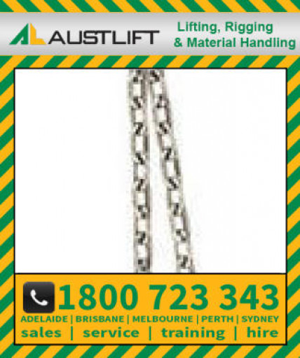 10mm Commercial Chain, Long Link, Gal, (Pail Pack 50kgs)(704110)