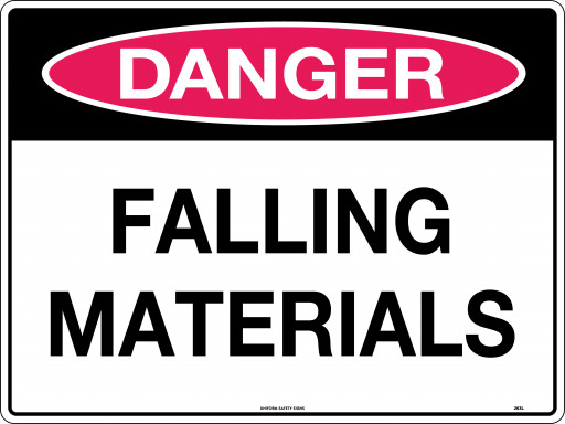 600x450mm - Corflute - Danger Falling Materials (263LC)