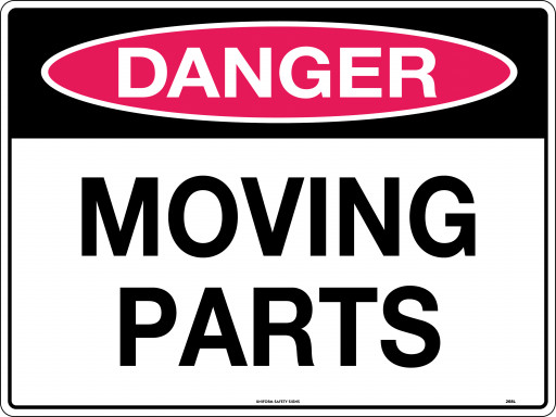 300x225mm - Poly - Danger Moving Parts (268MP)