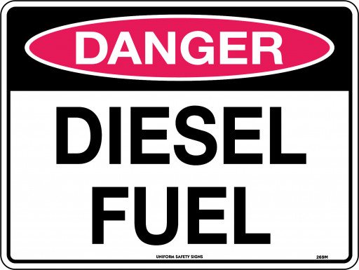 300x225mm - Metal - Danger Diesel Fuel (269MM)