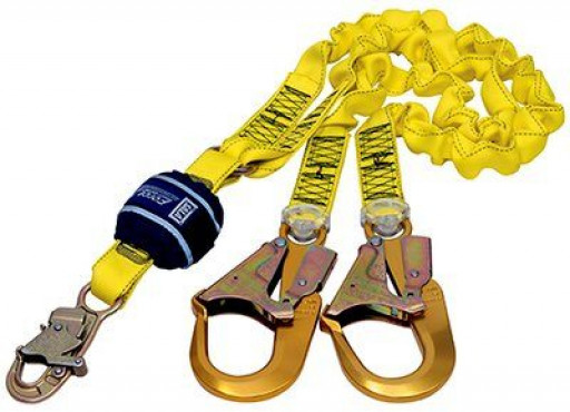 3M DBI SALA Force2 Shock Absorbing Lanyards Webbing Double Tail Elasticated 2.0m overall length