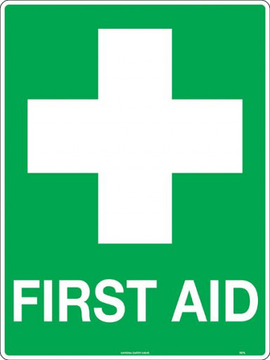600x450mm - Metal - First Aid (501LM)