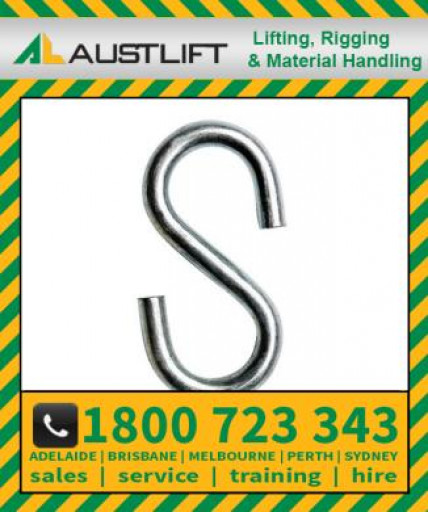 6mm S Hook, Stainless Steel (703160)