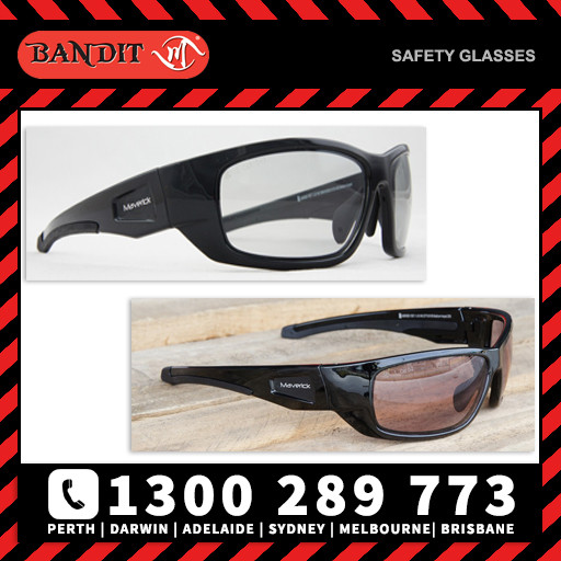 Bandit III MAVERICK Safety Glasses - Black Frame Photochromatic (Cat 0 to 2) Lens (8105SBPHGC)