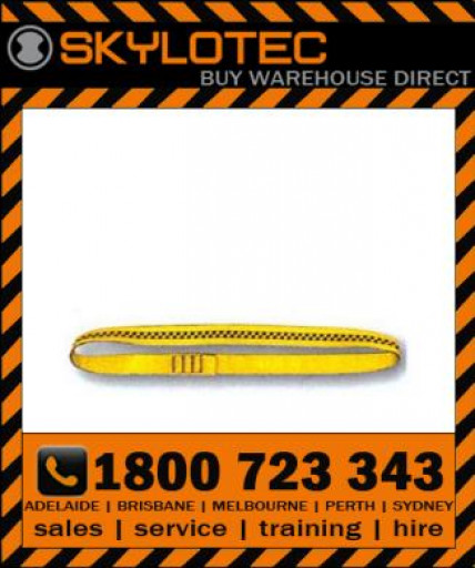 Skylotec attachment sling Loop 26 kN - Top stitched YELLOW hose strap 25mm wide