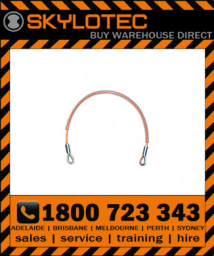 Skylotec CAB Hercules S 12 - 12mm S_steel wire reinforced rope 1mt anchor sling. Supplied with clear PVC rope protector tube (L-0001)