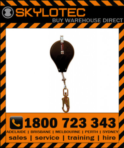 Skylotec HSG HK - SRL 5m, 5mm galcable with impact indicating swivel d_action 45kN steel snap hook, 23mm gate, 15kN side load (FASK HSG-002-5)