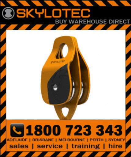 Skylotec Double Roll 2L - 50kN Double roll Aluminium & ABS pulley, 354g, 17mm eye. 2 cut-outs, 13mm (H-068)