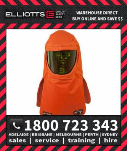 Elliotts ARCSAFE W45 Flash Switching Electrical Safety Hood Orange (EASCHW45)