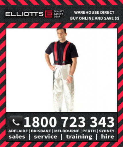 Elliotts Aluminised KEVLAR UNLINED TROUSERS Furnace FR Welding Protective Clothing Workwear Pants (AKT36U)
