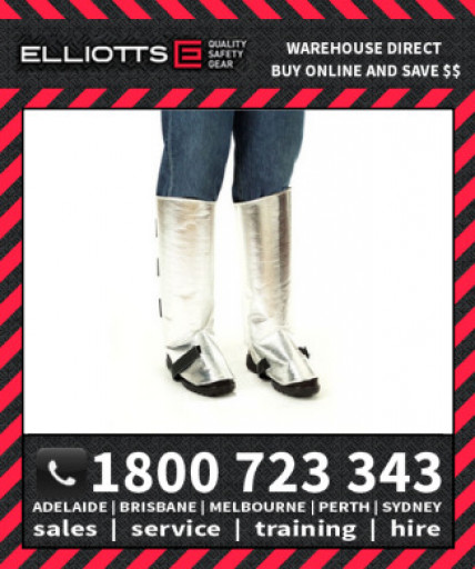 Elliotts Aluminised PREOX LEGGINGS LINED Furnace FR Welding Protective Clothing Workwear (APL16PW)