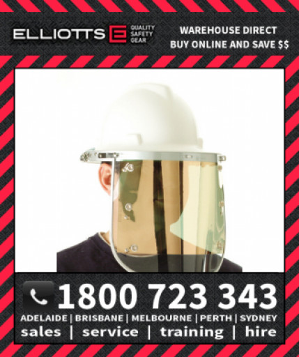 Elliotts Ellgard GOLD VISOR SAFETY HAT Furnace FR Welding Protective Clothing Workwear (ELLGARD45H)