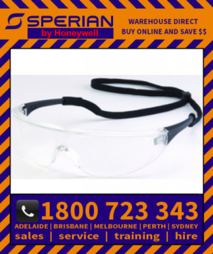 Millennia Sport Black Frame Clear Lens Hard Coat Safety Glasses