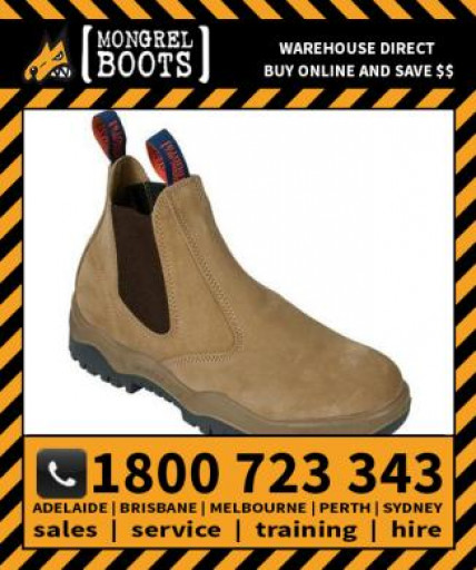 Mongrel Wheat Suede Elastic Side Boot Safety Work Boot Victor Footwear Shoe (240040)