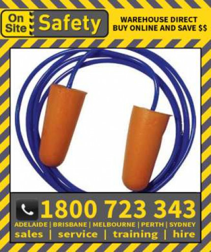 On Site Safety 100 Corded Disposable Class 5 27dB Ear Plugs
