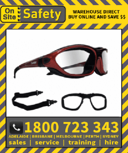 On Site Safety COMBAT Positive Seal Safety Glasses Eye Protection Specs