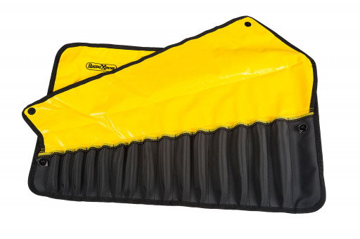 RX03B612YE - 17 PCE STANDARD SPANNER ROLL - YELLOW WITH BLACK POCKETS pic1.jpg