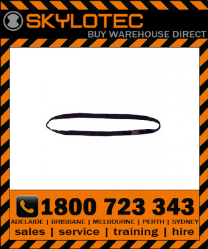 Skylotec attachment sling loop 35 kN - Top stitched BLACK hose strap 25mm wide (L-0010-SW-0.3) 0.3m length