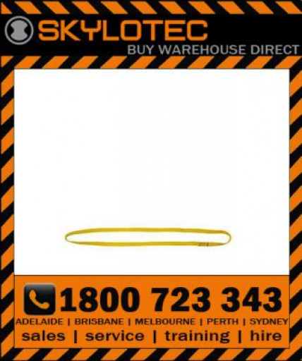 Skylotec attachment sling loop  35 kN - Top stitched YELLOW hose strap 25mm wide (L-0010-GE-0.8) 0.8m length