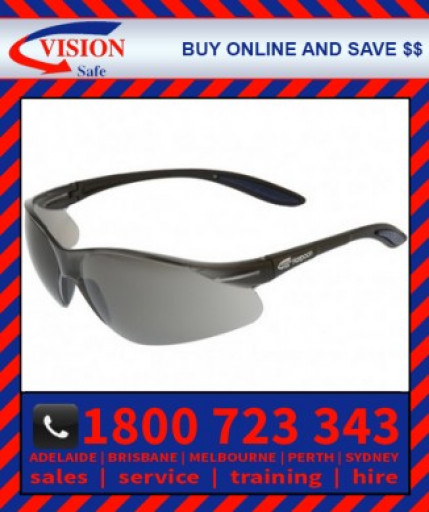 Harpoon 261 Safety Glasses Smoke Hard Coated Lens (261BKSD)