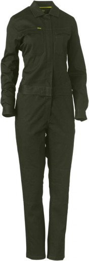 Bisley Womens Cotton Drill Coverall Olive
