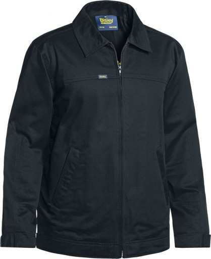 Bisley Cotton Drill Jacket with Liquid Repellent Finish Black