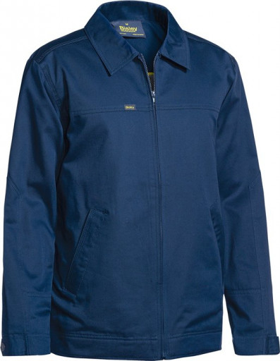 Bisley Cotton Drill Jacket with Liquid Repellent Finish Navy