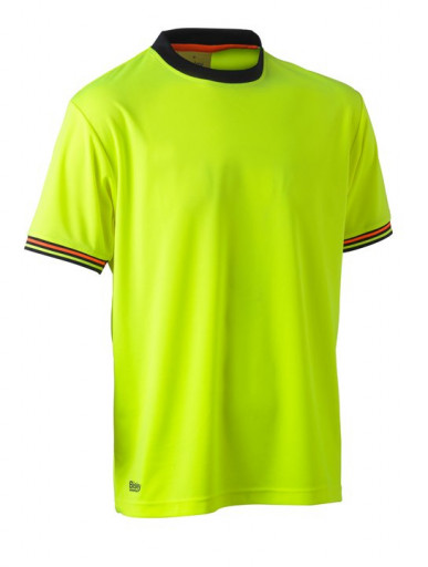 Bisley Hi Vis Polyester Mesh Short Sleeve T-Shirt Yellow