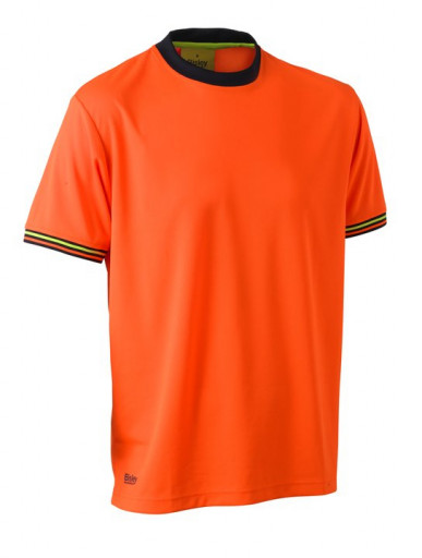 Bisley Hi Vis Polyester Mesh Short Sleeve T-Shirt Orange