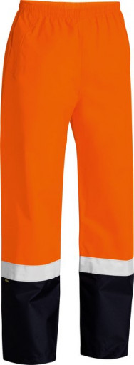Bisley Hi Vis Orange Taped 2 Tone Shell Rain Pant (BP6965T)