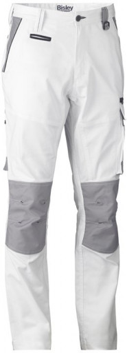 Bisley Painters Contrast Cargo Pant White