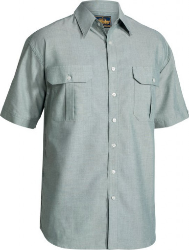 Bisley Oxford Short Sleeve Shirt Green