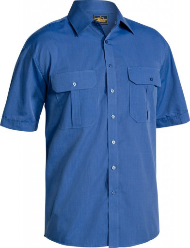 Bisley Metro Short Sleeve Shirt BLUE (BS1031-BBYD) L