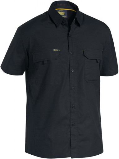 Bisley X Airflow Ripstop Short Sleeve Shirt Black