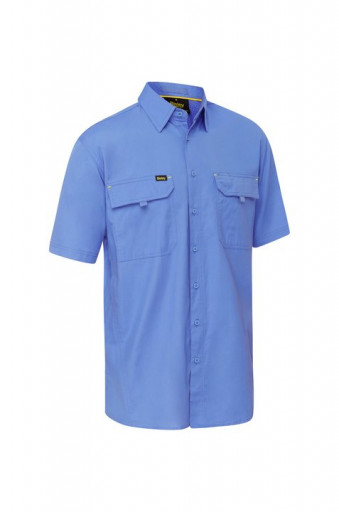 Bisley X Airflow Ripstop Short Sleeve Shirt Blue