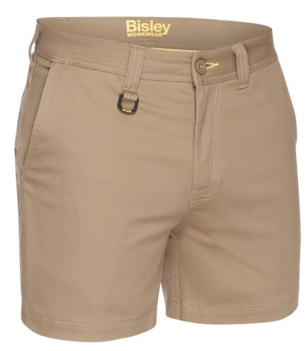 Bisley Mens Stretch Cotton Short Short Khaki