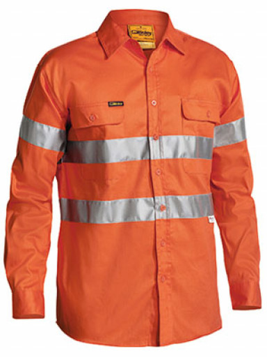 2XL Hi Vis Orange Drill Shirt Long Sleeve - 3M
