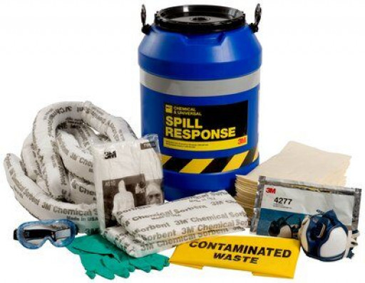 3M Chemical Sorbent Spill Response Kit Drum - 35L (CSRK-35)