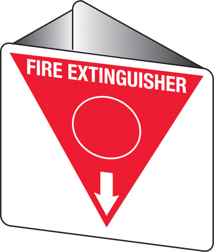 225x225mm - Poly - Off Wall - Fire Extinguisher Marker - Water (Red) (FRL01OWP)