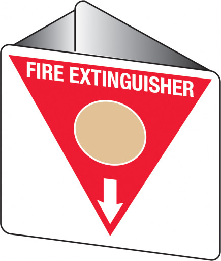 225x225mm - Poly - Off Wall - Fire Extinguisher Marker - Wet Chemical (Gold) (FRL07OWP)