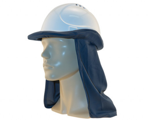 Uveto NAVY Micro Mesh Hard Hat Flap Safety Helmet Attachment