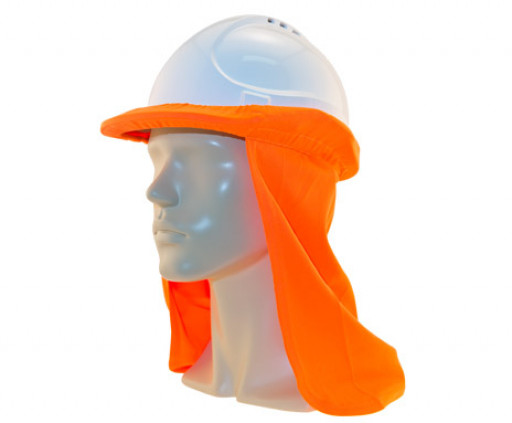Uveto HI VIZ ORANGE Micro Mesh Hard Hat Flap Safety Helmet Attachment