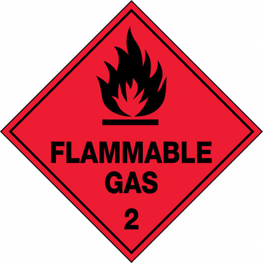 270x270mm - Self Adhesive - Flammable Gas 2 (HLTM102.1A)